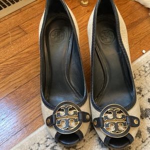 Tory open toed wedges